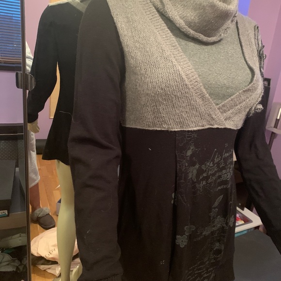 Planete wool blend combo long top M - Picture 4 of 14